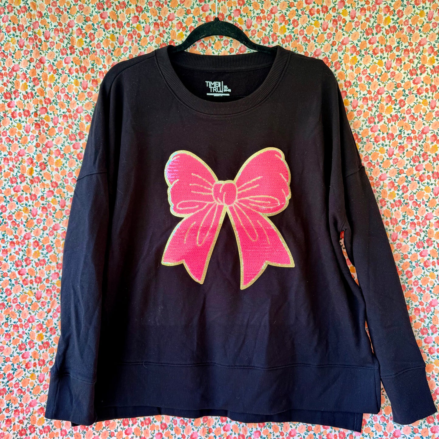 Pink Sequin Bow