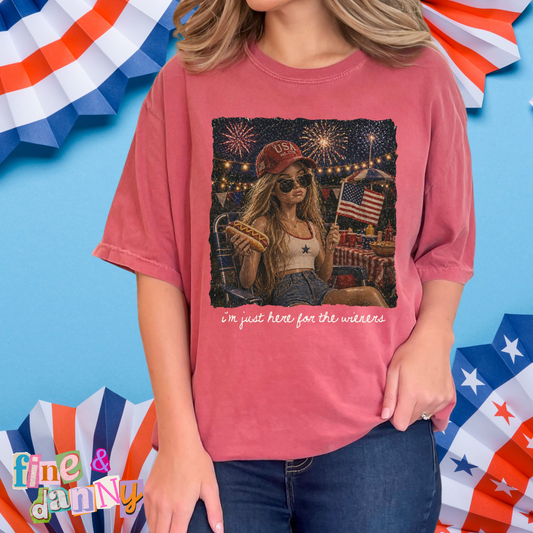 Unenthused I'm Just Here For The Weiners Tee