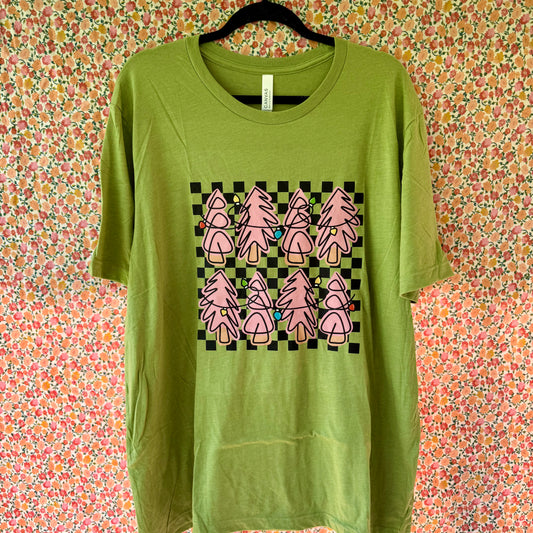 Checkered Pink Trees