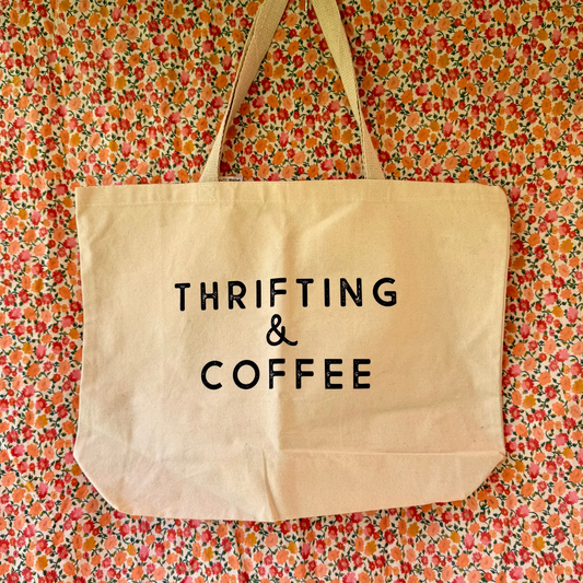 Thrifting & Coffee Tote