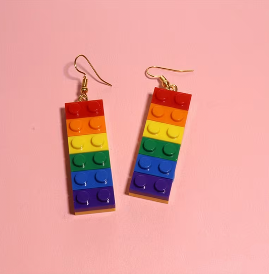 Rainbow Toy Earrings